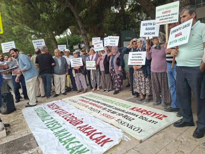 MUĞLA’DA ÇİMENTO FABRİKASINA KARŞI ADALET NÖBETİ SÜRÜYOR