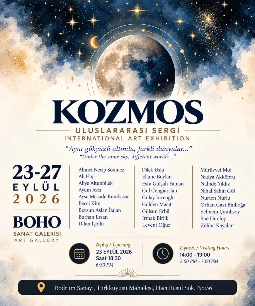 BODRUM’DA SANAYİ SİTESİNDE ULUSLARARASI SANAT BULUŞMASI KOZMOS SERGİSİ 27 SANATÇIYI BİR ARAYA GETİRİYOR