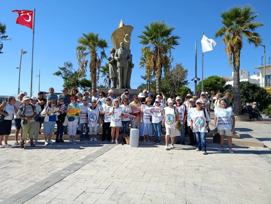 Emeklinin sefalet feryadı Bodrum'da meydanlara taşındı