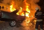 Bodrum'da elektrik direğine çarptı alev alev yandı
