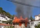 Yangında ev küle döndü