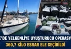 EGE’DE SAHİL GÜVENLİKTEN YELKENLİ TEKNEYE UYUŞTURUCU OPERASYONU! 360 KİLODAN FAZLA ESRAR ELE GEÇİRİLDİ