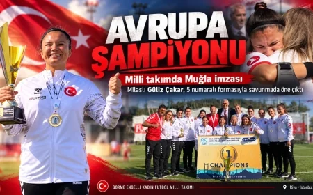 GÖRME ENGELLİ  KADIN MİLLİ FUTBOL  TAKIMINDA GÜLİZ ÇAKAR İLÇENİN GURURU OLDU