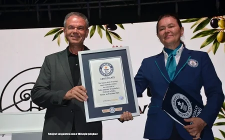 DİDİM’DEN GUINNESS DÜNYA REKORU!BİNLERCE KİŞİ  ZEYTİNYAĞI'NA KATILDI