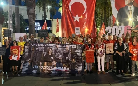 BODRUM’DA 10 EKİM ANKARA GAR KATLİAMI UNUTULMADI: “UNUTMADIK, UNUTTURMAYACAĞIZ!”