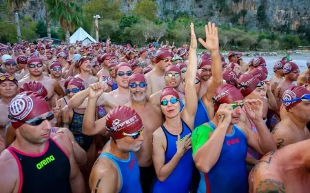 7. Uluslararası Fethiye Spor Festivali, Ölüdeniz Açık Su Yüzme Yarışmalarıyla Başladı
