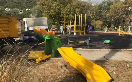 Torba’daki Haydar Ersoy Parkı’nda yenileme çalışmaları başladı