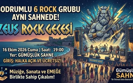 Bodrumlu 6 Rock Grubu Gümüşlük Sahne’de Buluşuyor: "Zeus Rock Gecesi" İle Sanata Dayanışma Çağrısı