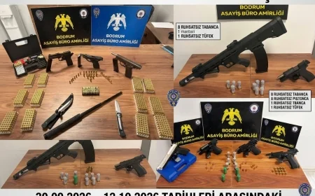 Bu silahların hepsi Bodrum’dan çıktı