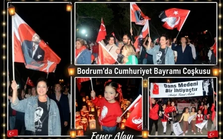 BODRUM’DA CUMHURİYET COŞKUSU! BİNLERCE KİŞİ FENER ALAYINDA BULUŞTU