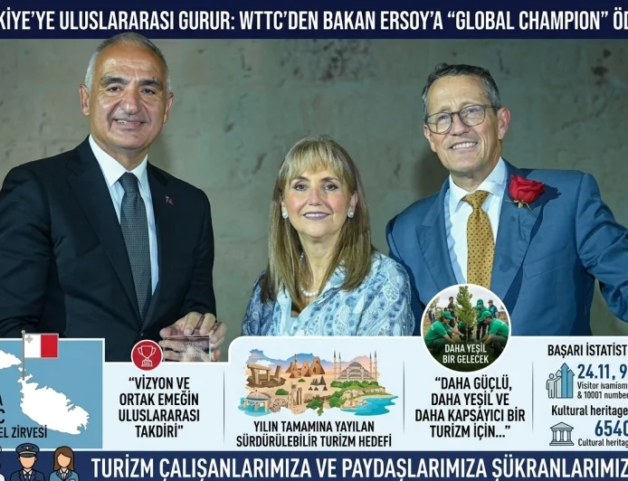 Türk turizmine “WTTC Global Champion” ödülü morali