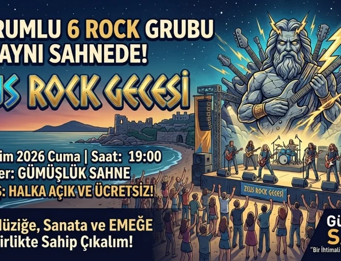 Bodrumlu 6 Rock Grubu Gümüşlük Sahne’de Buluşuyor: "Zeus Rock Gecesi" İle Sanata Dayanışma Çağrısı