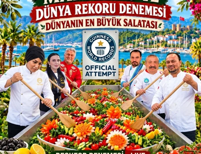 DÜNYANIN EN BÜYÜK SALATASI REKOR DENEMESİ MARMARİS’TE YAPILACAK