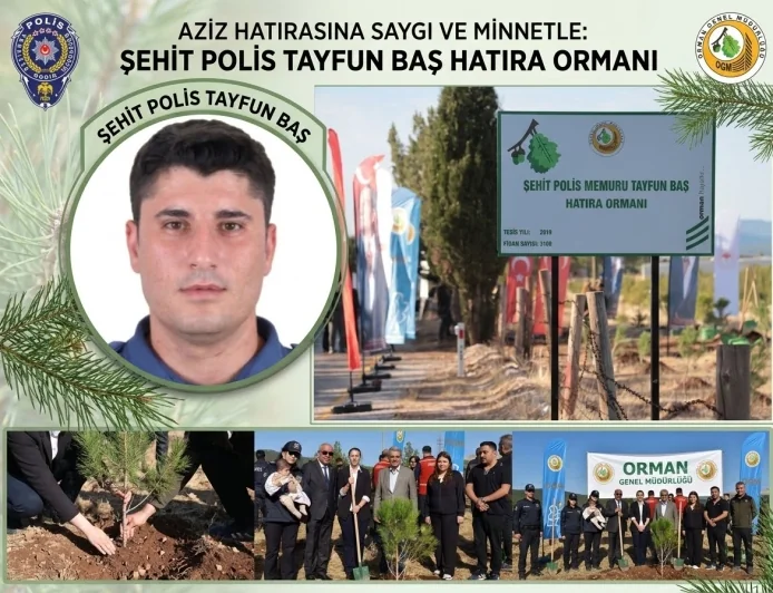 KAHRAMAN ŞEHİDİMİZ TAYFUN BAŞ’IN ADI FİDANLARLA ÖLÜMSÜZLEŞTİ
