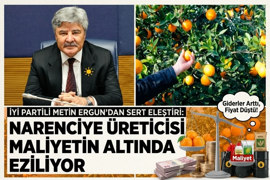 İYİ PARTİLİ METİN ERGUN’DAN İKTİDARA NARENCİYE ÇAĞRISI: “ÜRETİCİ MALİYETLERİN ALTINDA EZİLİYOR!”