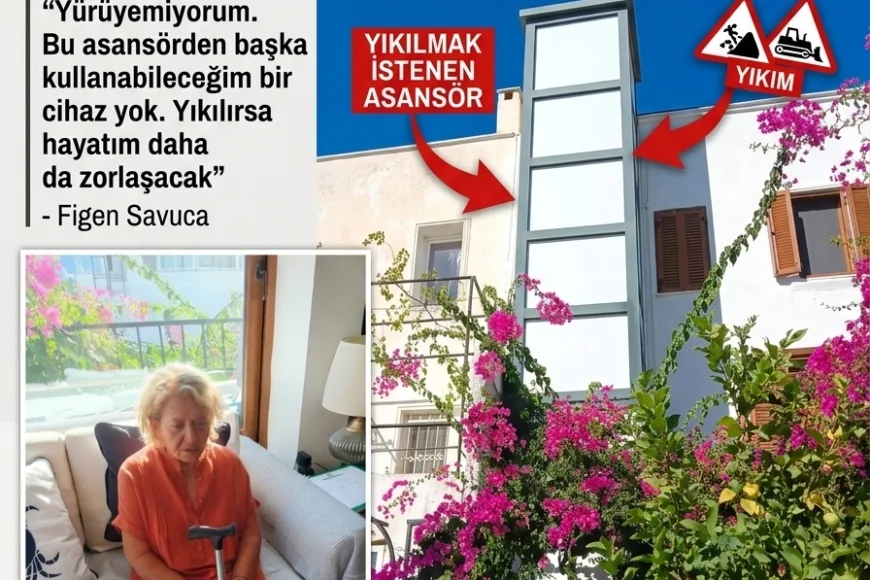 BİRAZCIK VİCDAN YETER! 82 YAŞINDAKİ ENGELLİ KADININ ASANSÖRÜ YIKILMAK İSTENİYOR