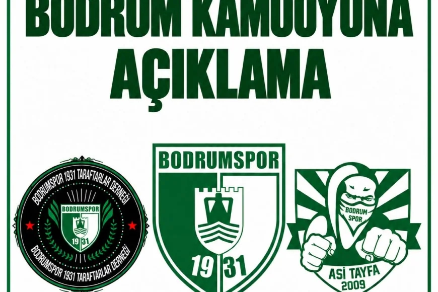 BODRUM’UN RANTININ PEŞİNDE KOŞANLARIN SPORUN RUHUNDAN ANLAMAMASI NORMAL  BODRUMSPOR 1931 TARAFTARLAR DERNEĞİ  ASİ TAYFA TARAFTAR GRUBU’NDAN  BODRUM KAMUOYUNA VE BÜYÜK BODRUMSPOR TARAFTARINA