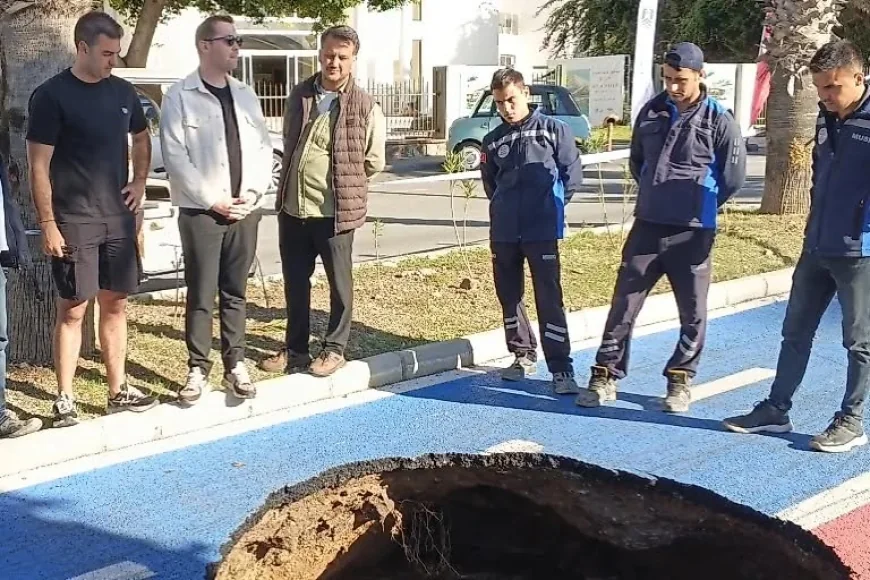 Bodrum’da sıradan bir gün. Koşu parkuru çöktü..