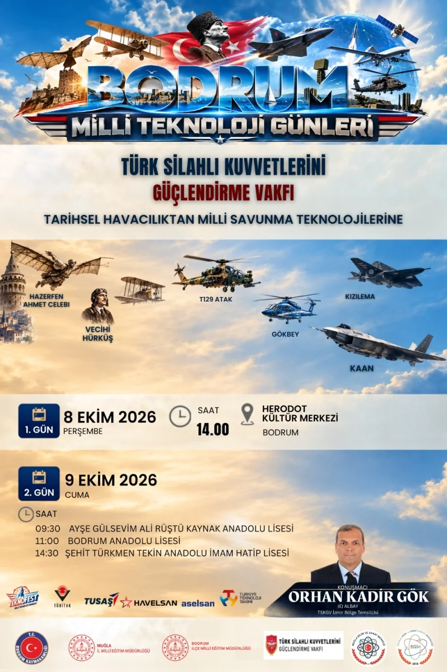 BODRUM’DA MİLLİ TEKNOLOJİ RÜZGARI: TARİHSEL HAVACILIKTAN MİLLİ SAVUNMAYA
