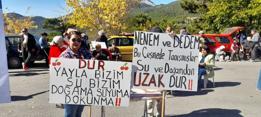 KÖYLÜLERDEN TAŞ OCAĞI PROTESTOSU! “ARTIK SESİMİZİ DUYUN”