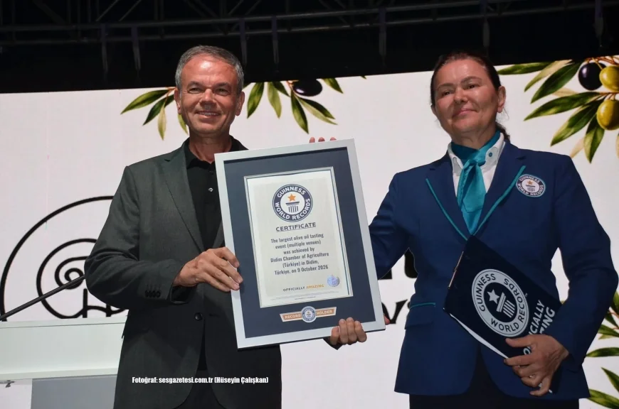 DİDİM’DEN GUINNESS DÜNYA REKORU!BİNLERCE KİŞİ  ZEYTİNYAĞI'NA KATILDI