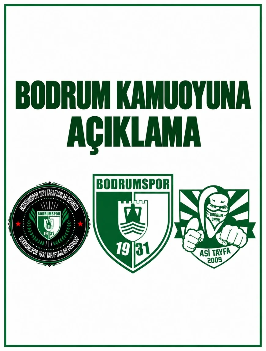 BODRUM’UN RANTININ PEŞİNDE KOŞANLARIN SPORUN RUHUNDAN ANLAMAMASI NORMAL  BODRUMSPOR 1931 TARAFTARLAR DERNEĞİ  ASİ TAYFA TARAFTAR GRUBU’NDAN  BODRUM KAMUOYUNA VE BÜYÜK BODRUMSPOR TARAFTARINA