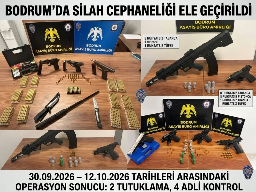 Bu silahların hepsi Bodrum’dan çıktı