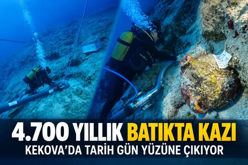 DÜNYANIN EN ESKİ BATIKLARINDAN BİRİ KEKOVA’DA GÜN YÜZÜNE ÇIKIYOR. TAM 4700 YILLIK