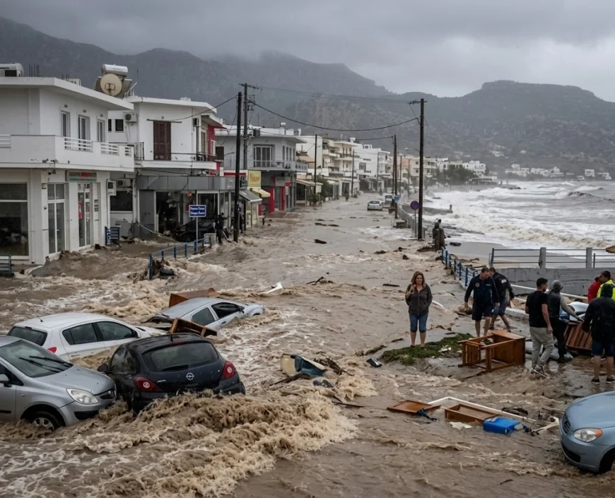 RODOS’U FIRTINA VE SAĞANAK VURDU: 1 ÖLÜ, KAYIPLAR VAR