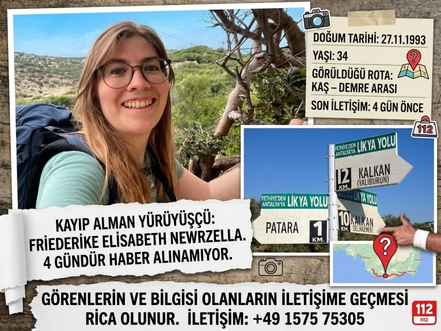 Likya Yolu'nda Alarm: Alman Yürüyüşçü Friederike Elisabeth 4 Gündür Kayıp!