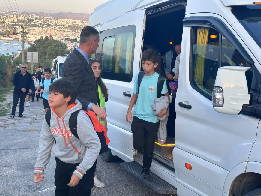 BODRUM'DA OKUL SERVİSLERİNE SIKI DENETİM!
