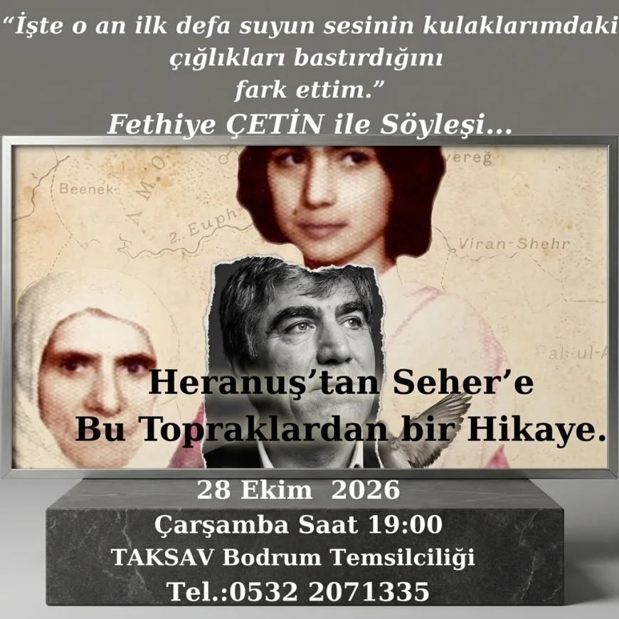 Bodrum TAKSAV'da Anlamlı Söyleşi: Heranuş’tan Seher’e Bu Topraklardan Bir Hikaye