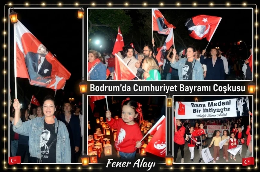BODRUM’DA CUMHURİYET COŞKUSU! BİNLERCE KİŞİ FENER ALAYINDA BULUŞTU