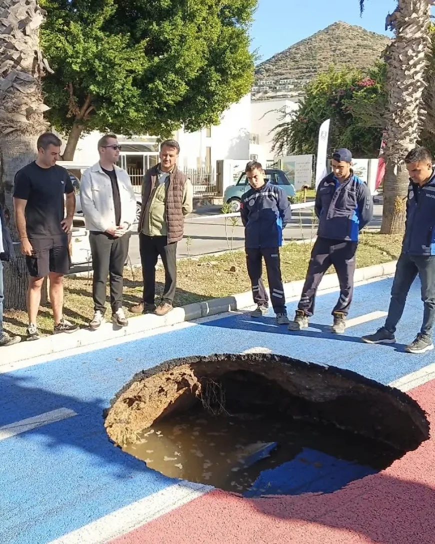 Bodrum’da sıradan bir gün. Koşu parkuru çöktü..