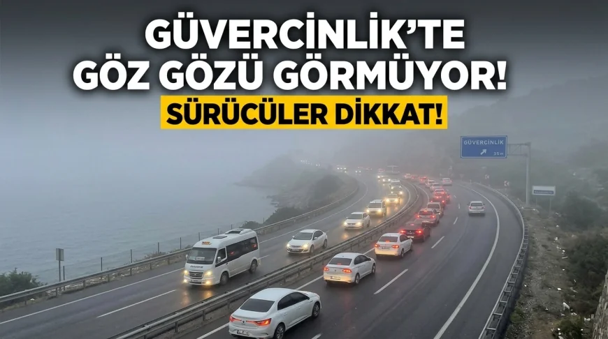 BODRUM-MİLAS YOLUNDA SİS KÂBUSU: GÜVERCİNLİK'TE GÖRÜŞ MESAFESİ DÜŞTÜ, TRAFİK DURMA NOKTASINA GELDİ!